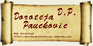 Doroteja Paučković vizit kartica